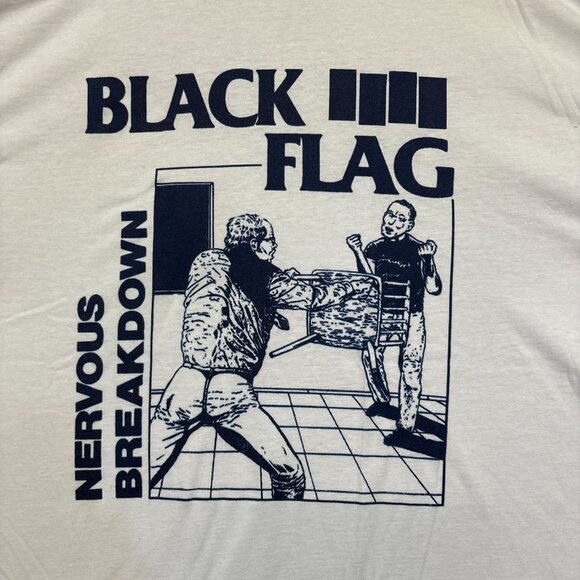 Black Flag Nervous Breakdown Album Hardcore Punk Band Tee L - Picture 2 of 4